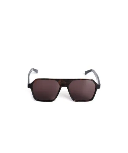 Unisex aviator-style sunglasses with decorative stripes on the bridge