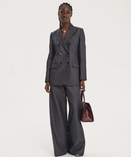 Wide-leg denim with embroidery details